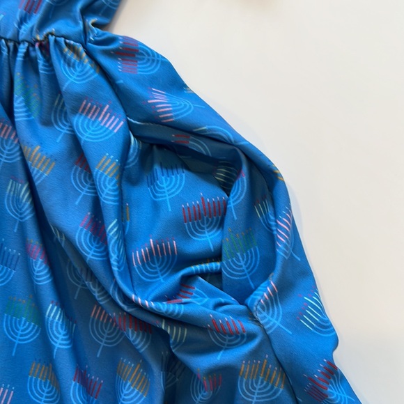 New! Hanukkah theme scatter dress with pockets size 1/2Y - Picture 3 of 3